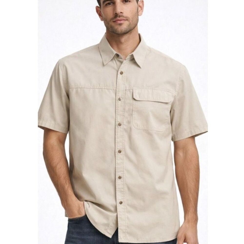 Gander Mountain Guide Series Tan Fishing Shirt Men’s XL Vented Button Up Outdoor